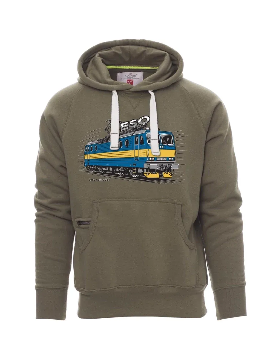 Khaki men´s sweatshirt Locomotive 363 “ESO”