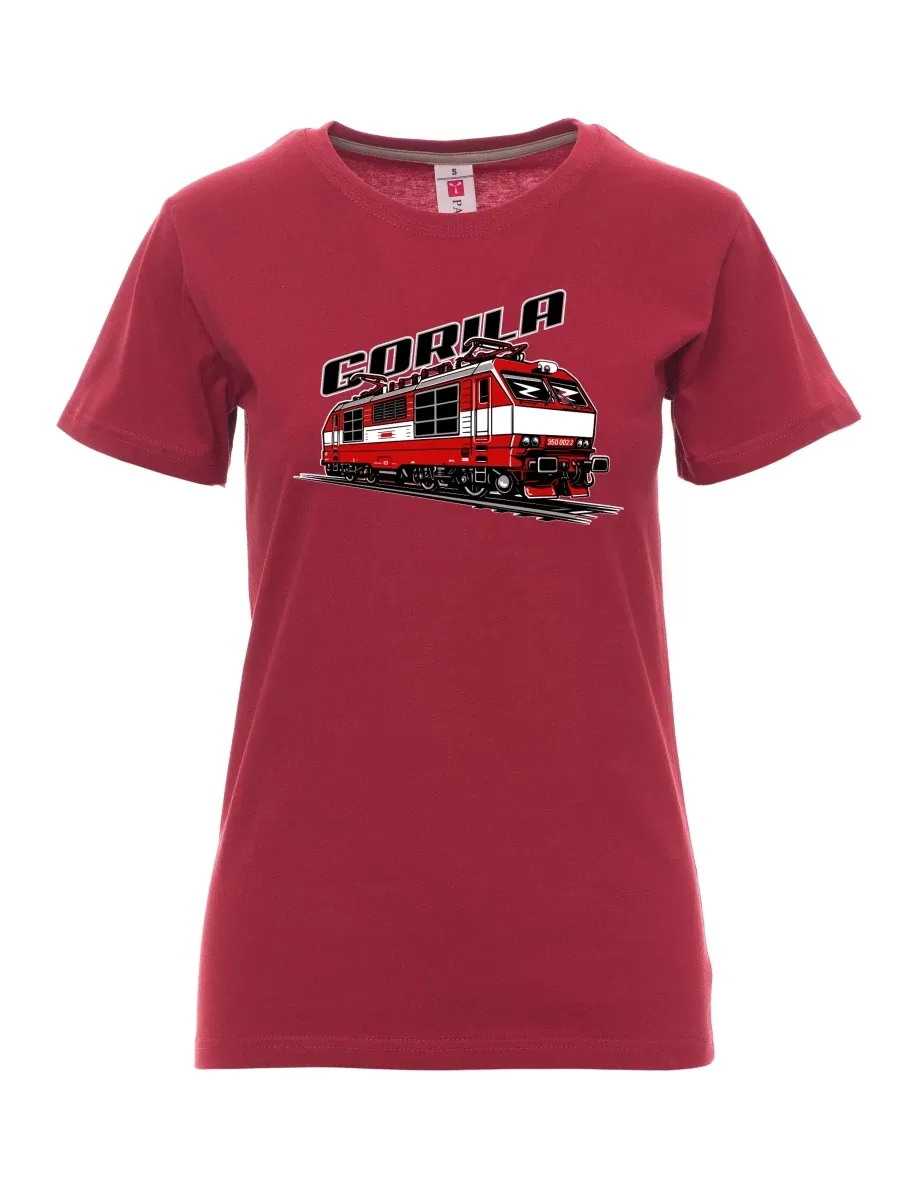Burgundy women´s T-shirt Locomotive 350 “Gorila”