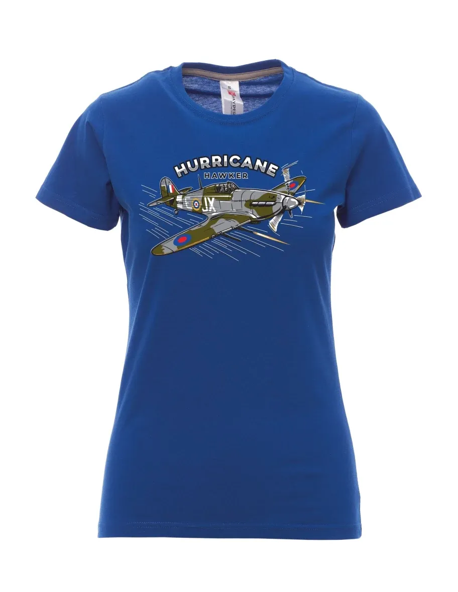 Royal blue women´s T-shirt Aircraft Hurricane Hawker