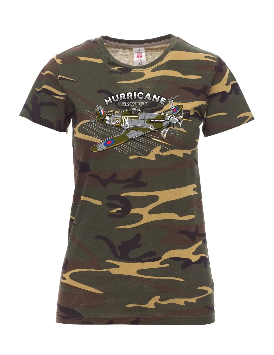 Camouflage women´s T-shirt Aircraft Hurricane Hawker