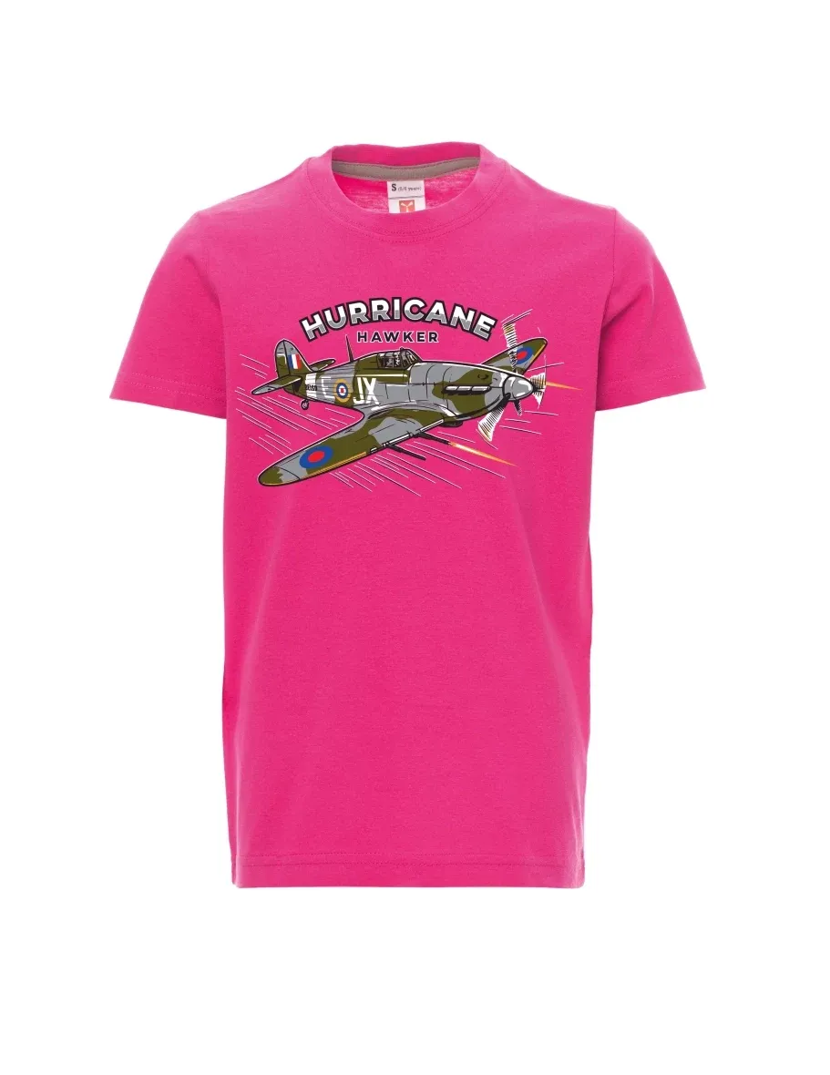 Pink children´s T-shirt Aircraft Hurricane Hawker