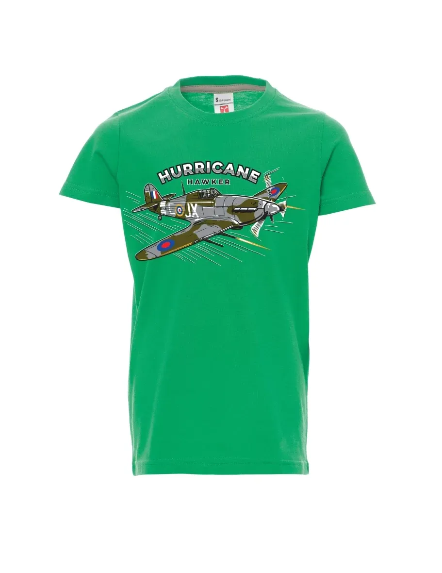 Green children´s T-shirt Aircraft Hurricane Hawker