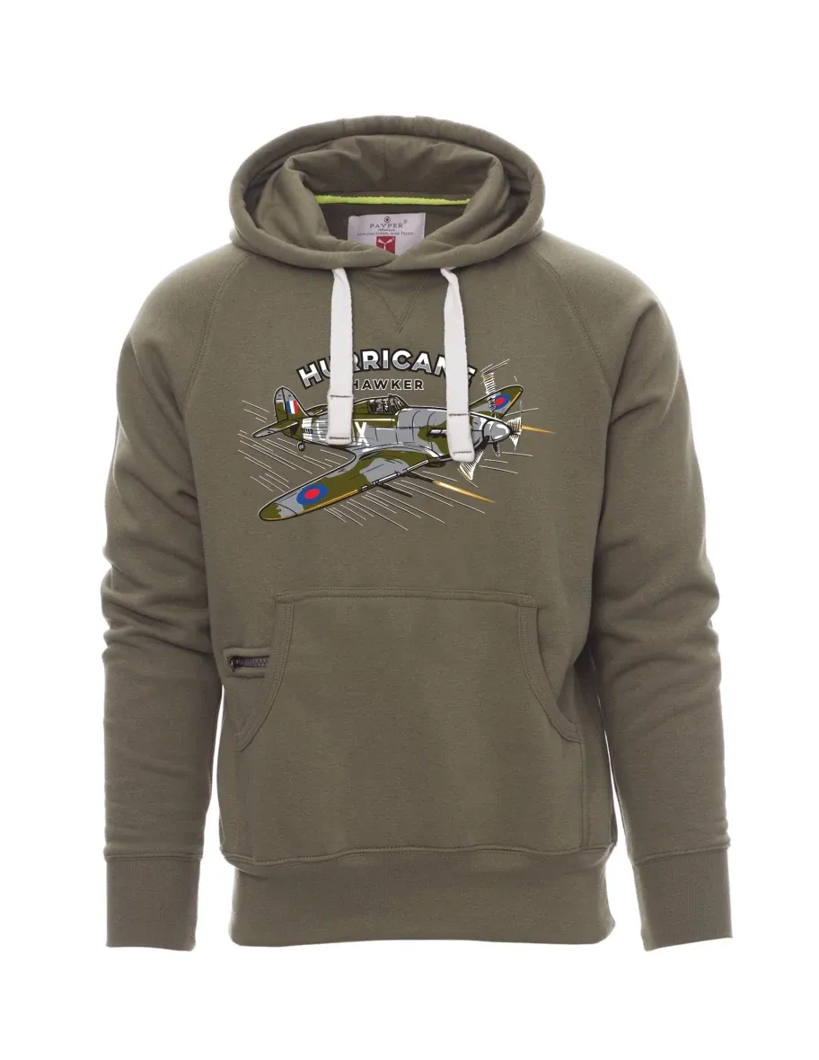 Khaki men´s sweatshirt Aircraft Hurricane Hawker
