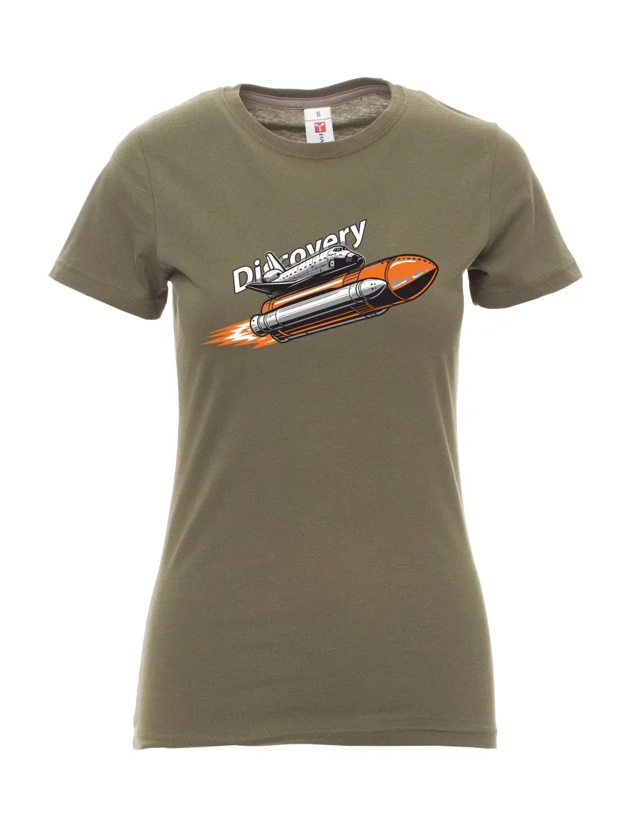 Khaki women´s T-shirt Space Shuttle Discovery