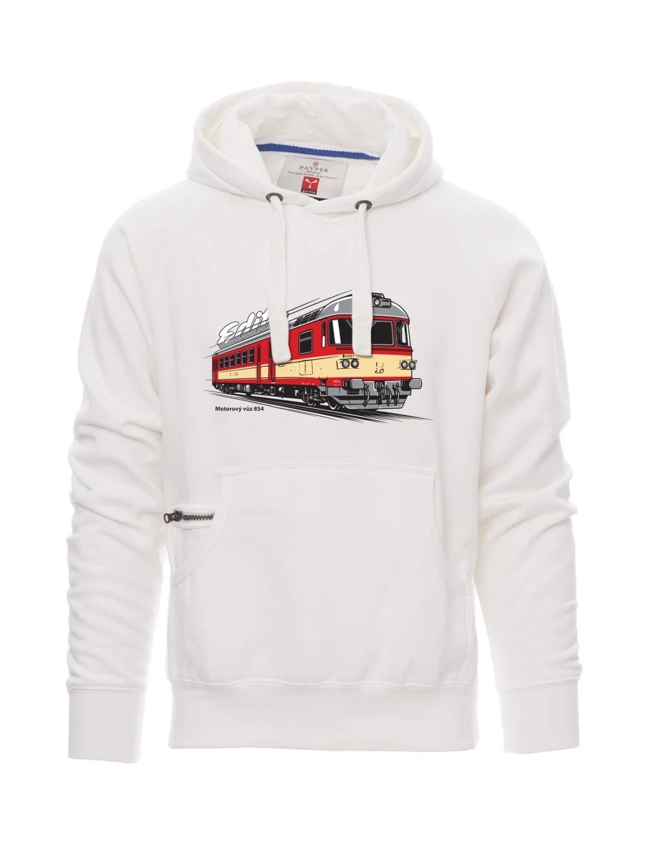 White men´s sweatshirt Railcar 854
