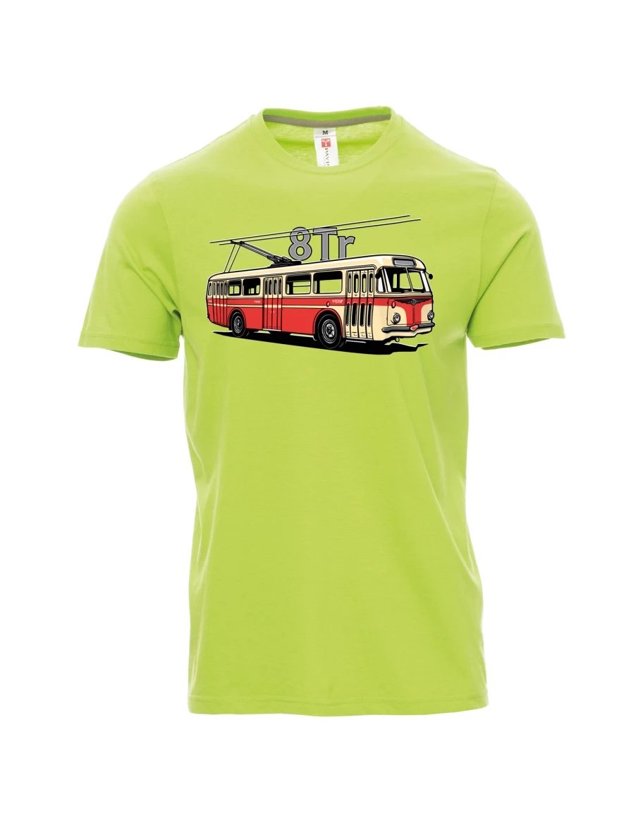 Light green men´s T-shirt Trolleybus 8Tr