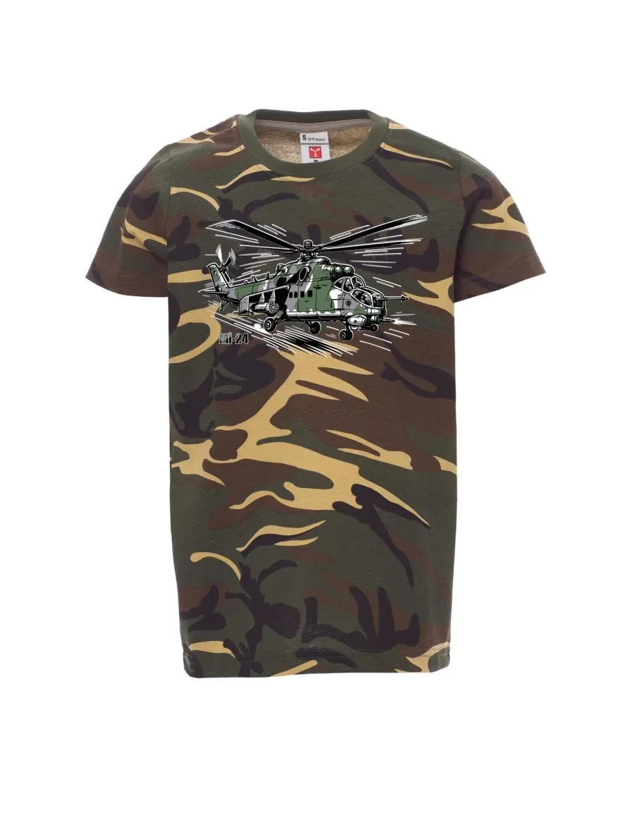 Camouflage children´s T-shirt Helicopter Mi-24