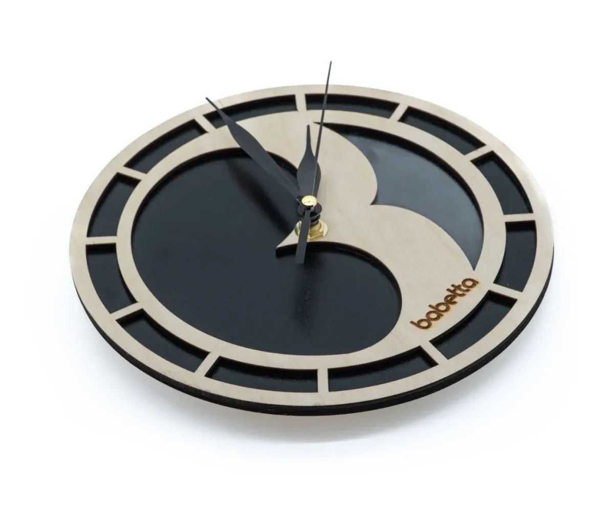 Wooden Clock Logo Babetta