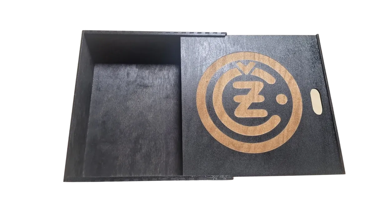 Gift box for wooden clock Logo ČZ 20 cm black