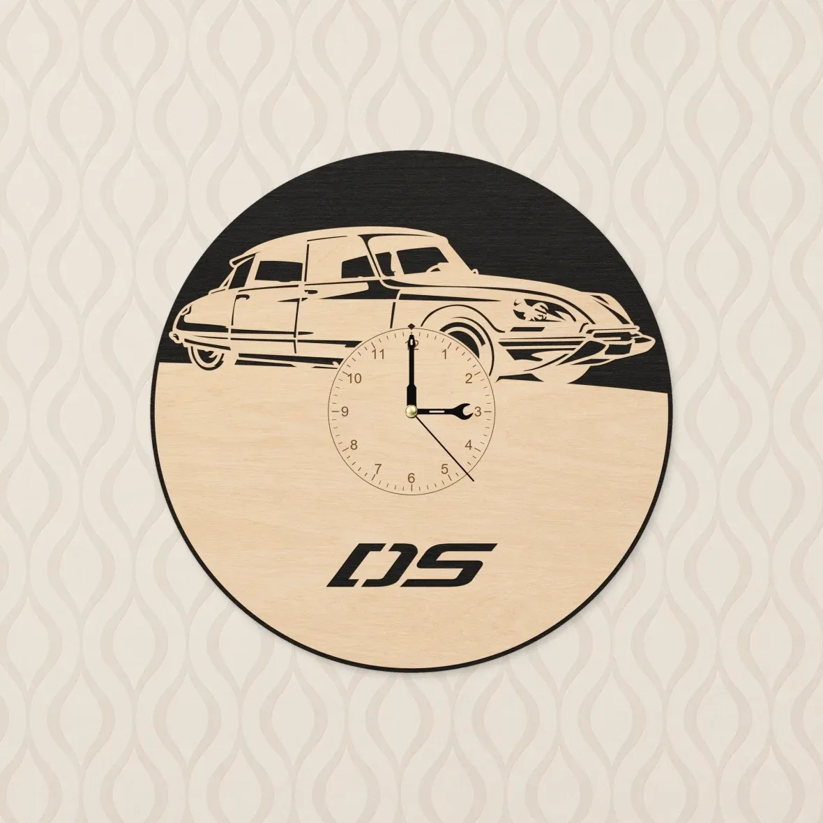 Wooden wall clock – French classic DS