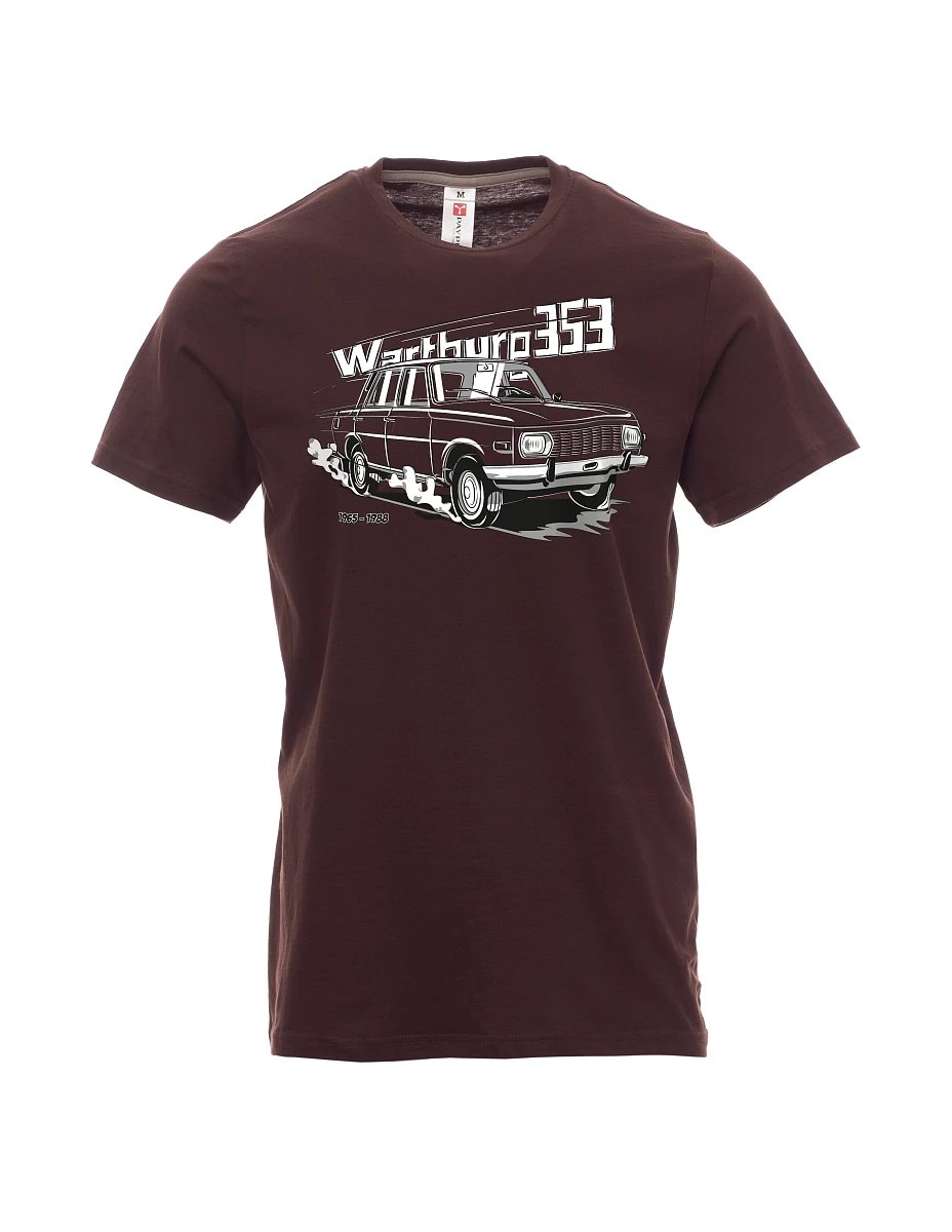 Dark brown men´s T-shirt Wartburg 353