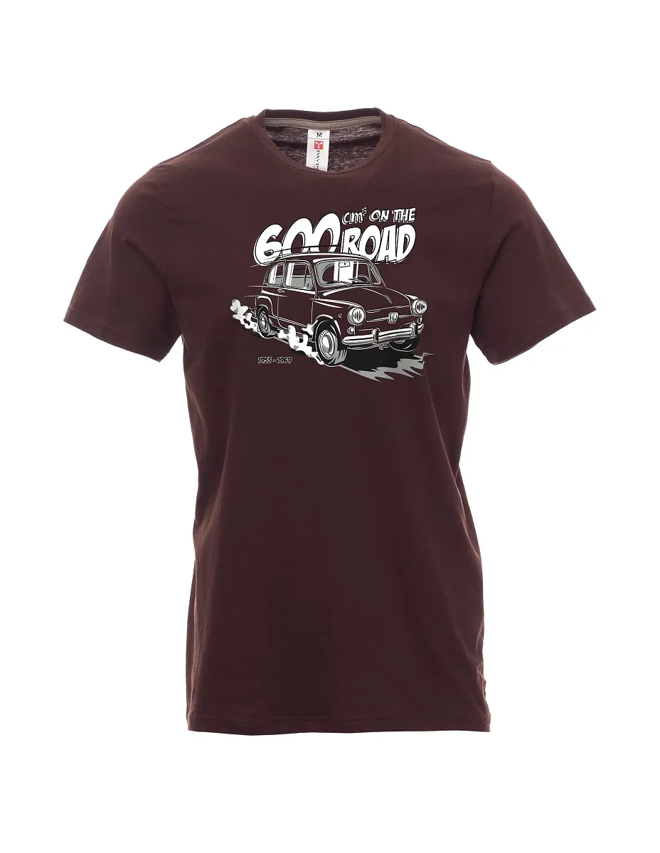 Dark brown men´s T-shirt Italian veteran F 600