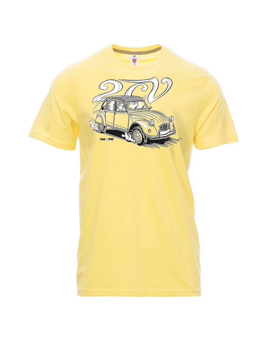 Light yellow men´s T-shirt 2CV