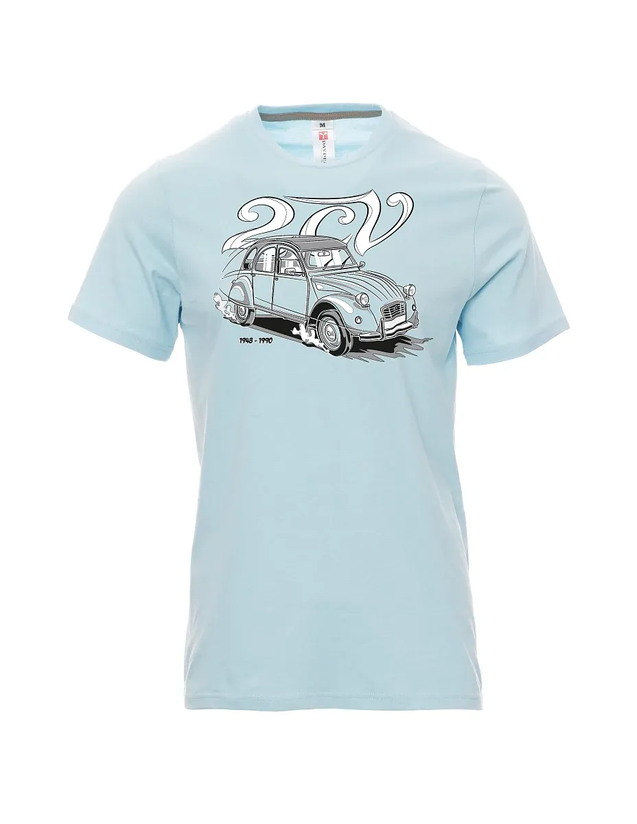 Pale blue men´s T-shirt 2CV