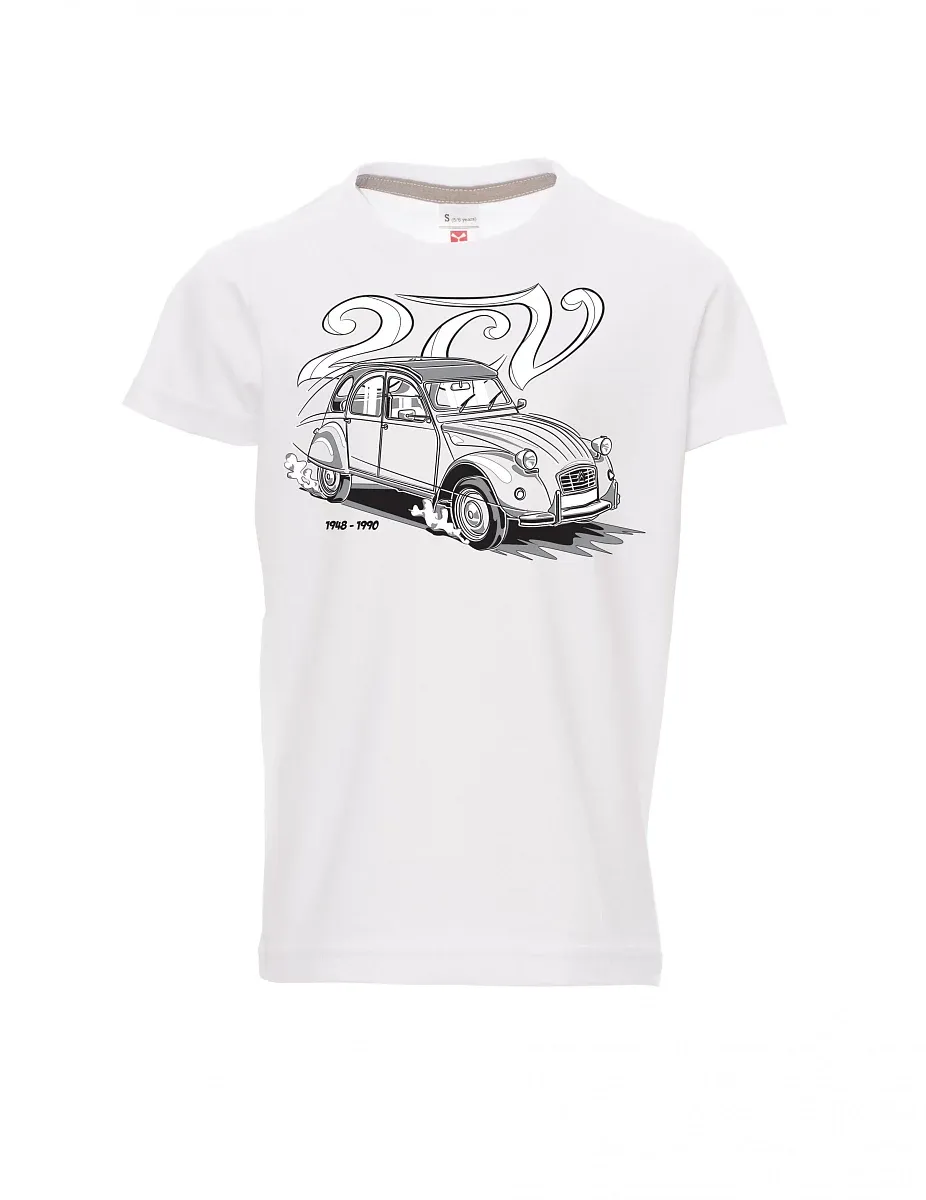 White children´s T-shirt 2CV
