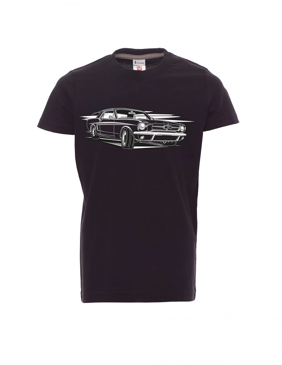 Black children´s T-shirt Mustang