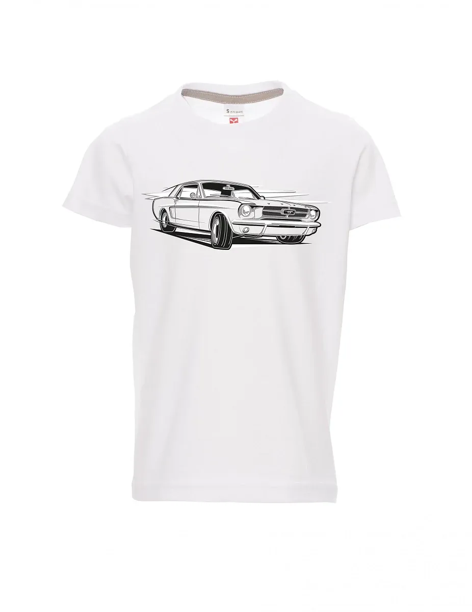 White children´s T-shirt Mustang