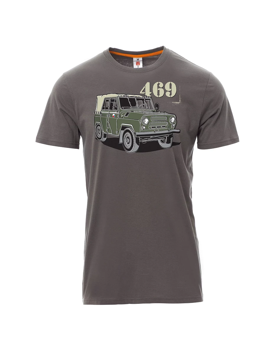 Grey men´s T-shirt UAZ 469 Czech flag