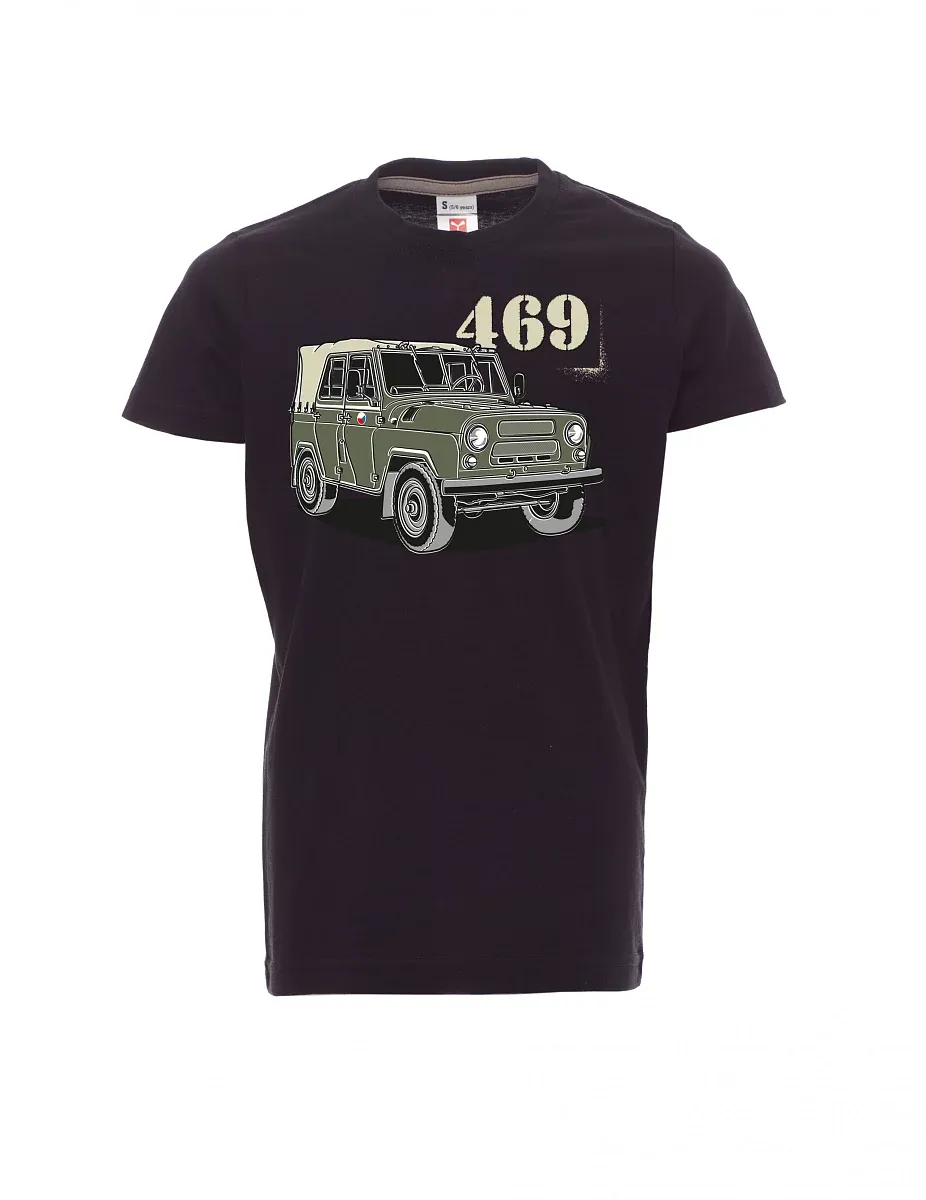 Black children´s T-shirt UAZ 469 Czech flag