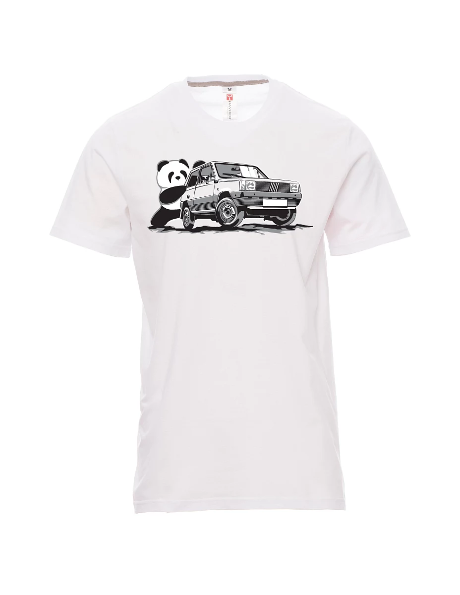 White men´s T-shirt Italian veteran F Panda