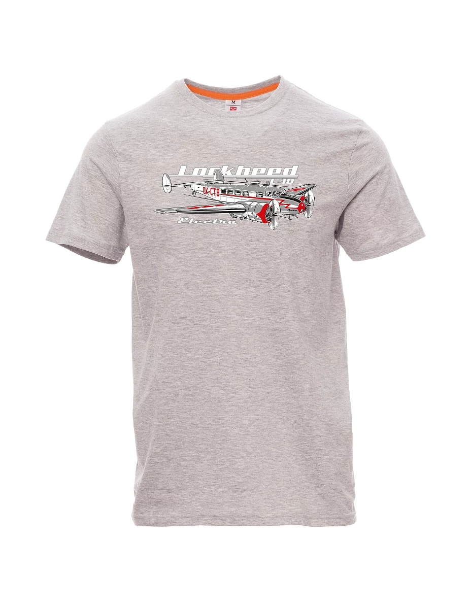 Gray melange men´s T-shirt Lockheed L-10