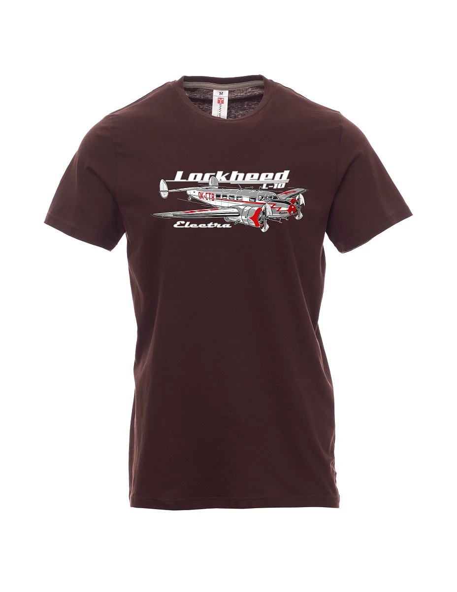 Dark brown men´s T-shirt Lockheed L-10