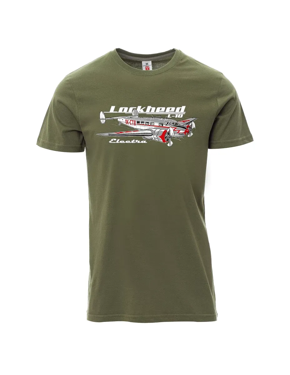 Khaki men´s T-shirt Lockheed L-10