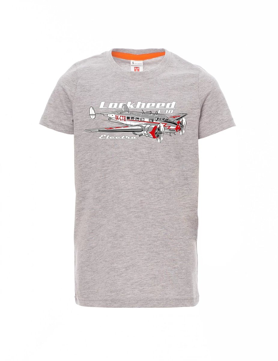 Grey melange children´s T-shirt Lockheed L-10