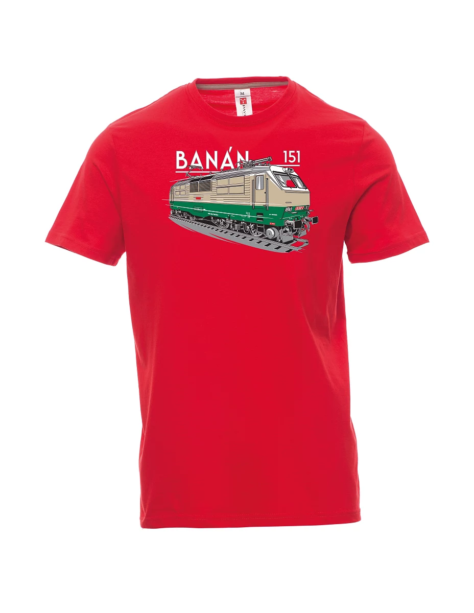 Red men´s T-shirt Electric locomotive 151 "banana"