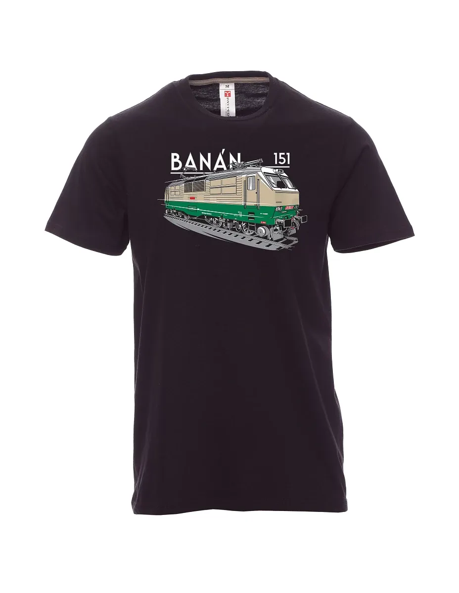 Black men´s T-shirt Electric locomotive 151 "banana"