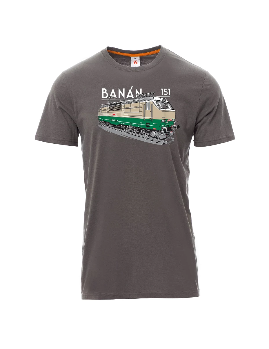 Grey men´s T-shirt Electric locomotive 151 "banana"