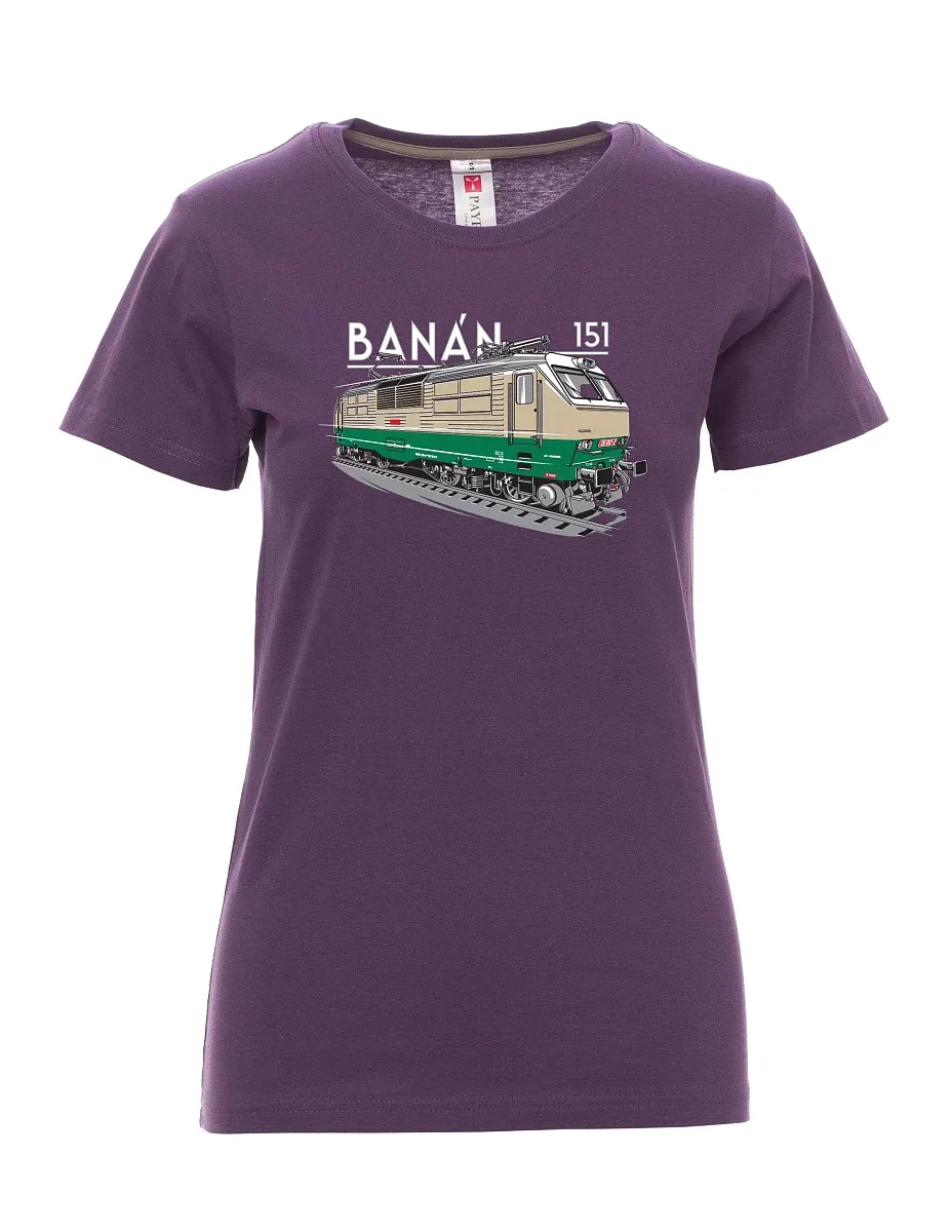 Purple women´s T-shirt Electric locomotive 151 "banana"