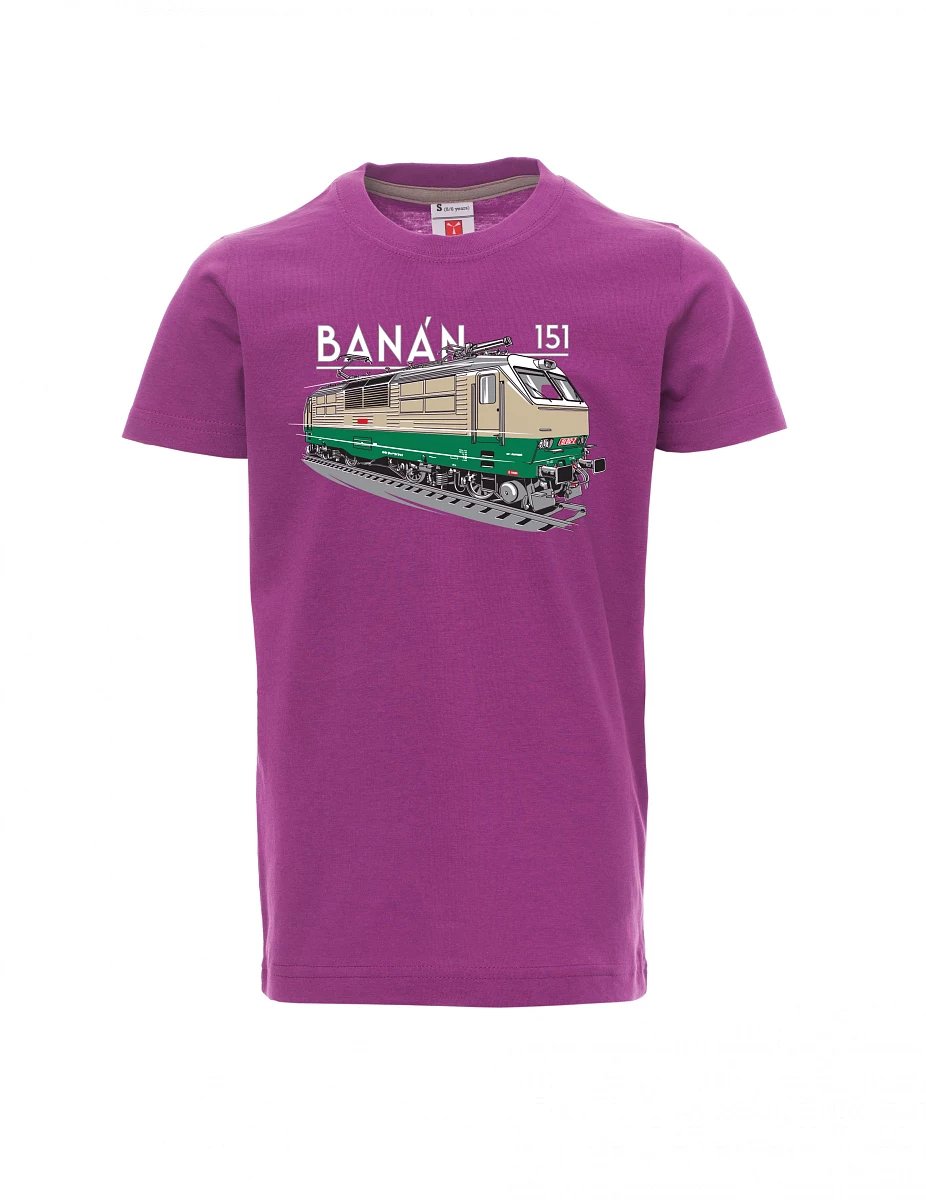 Purple children´s T-shirt Electric locomotive 151 "banana"