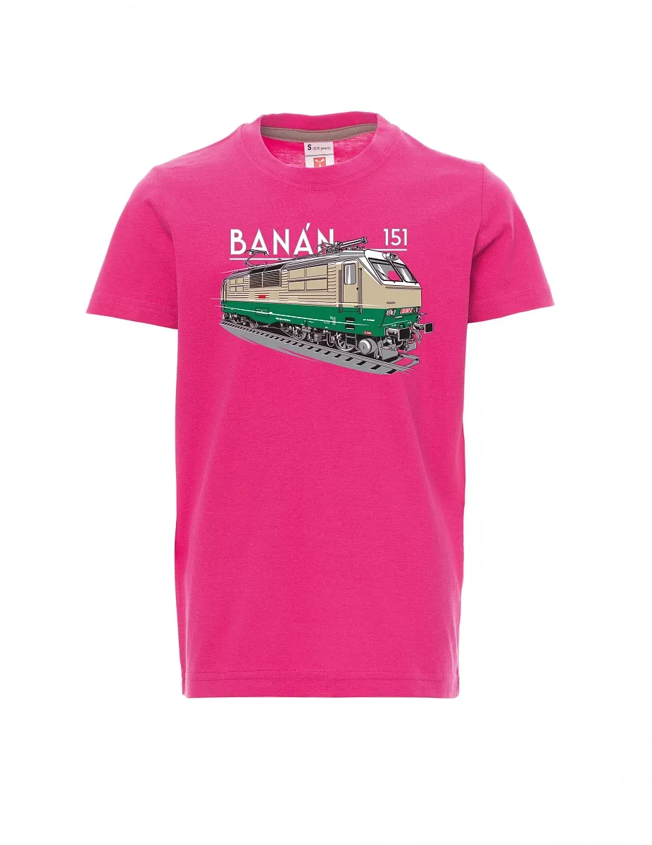 Pink children´s T-shirt Electric locomotive 151 "banana"