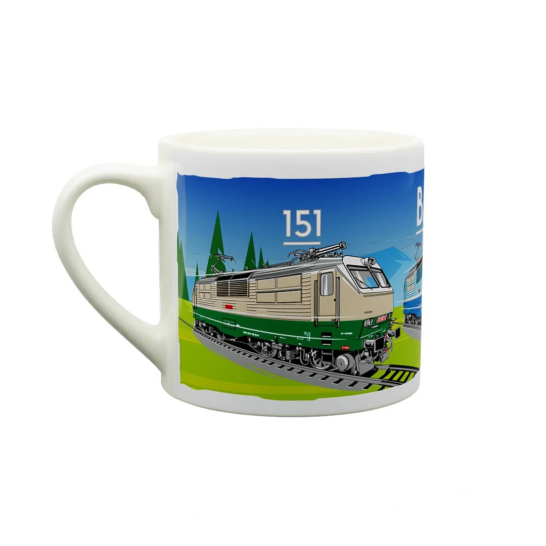 Ceramic mug Electric locomotive 151 "banana" 170 ml