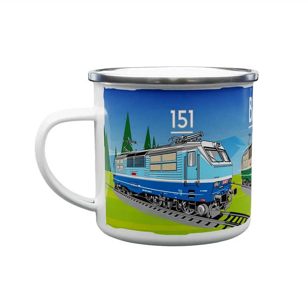 Tin mug Electric locomotive 151 "banana" 330 ml