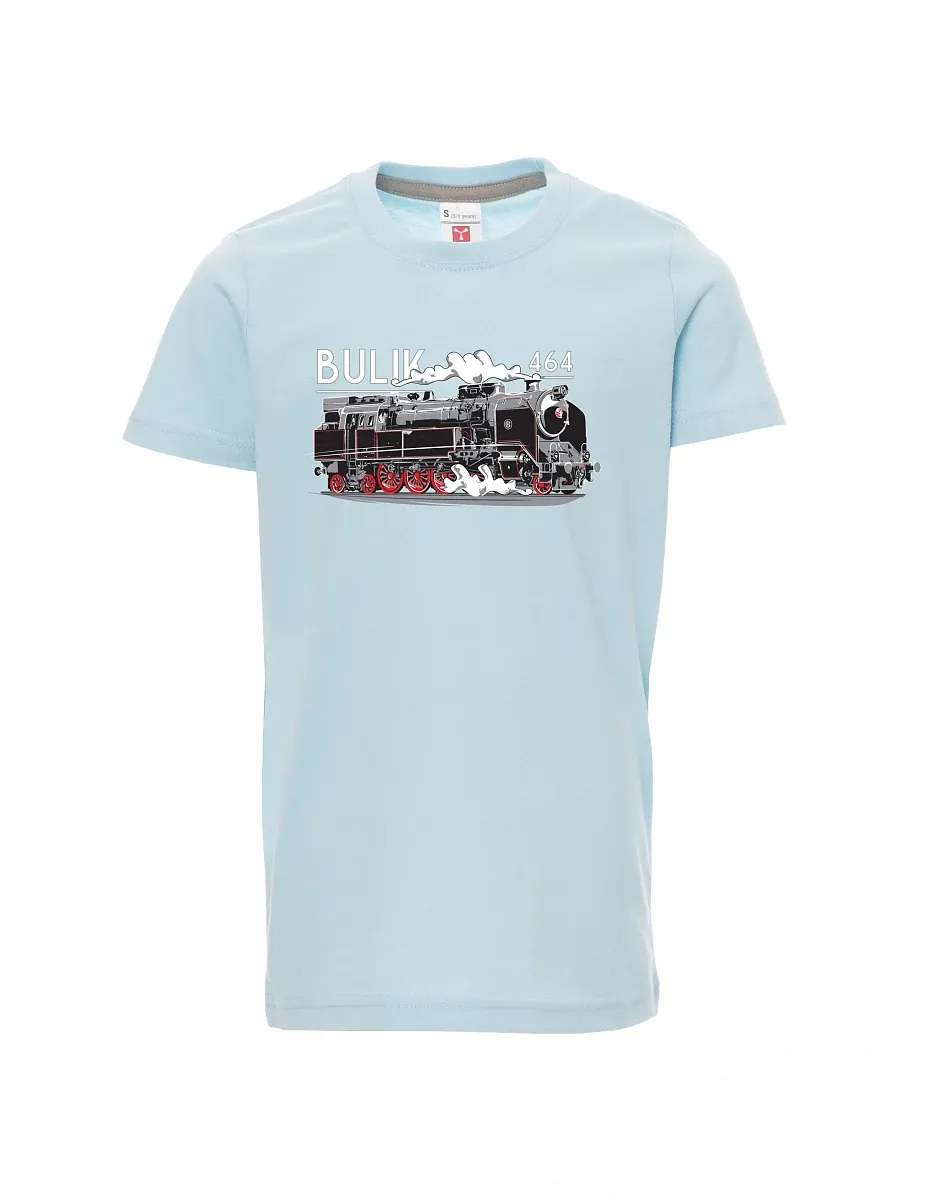 Pale blue children´s T-shirt Locomotive 464