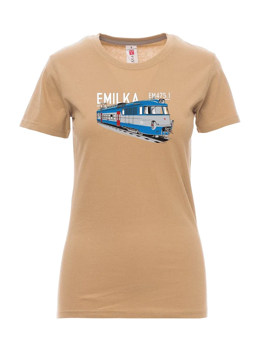 Brown women´s T-shirt Electrical units 475.1