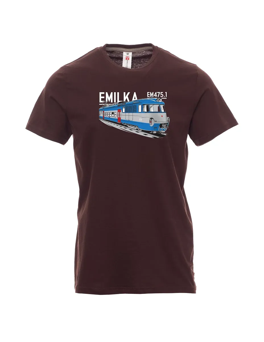 Dark brown men´s T-shirt Electrical units 475.1