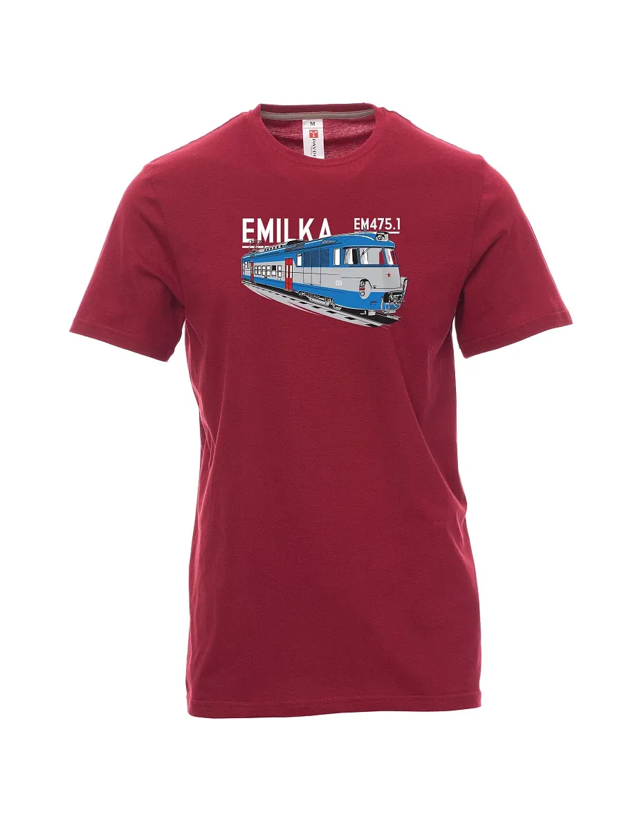 Dark red men´s T-shirt Electrical units 475.1