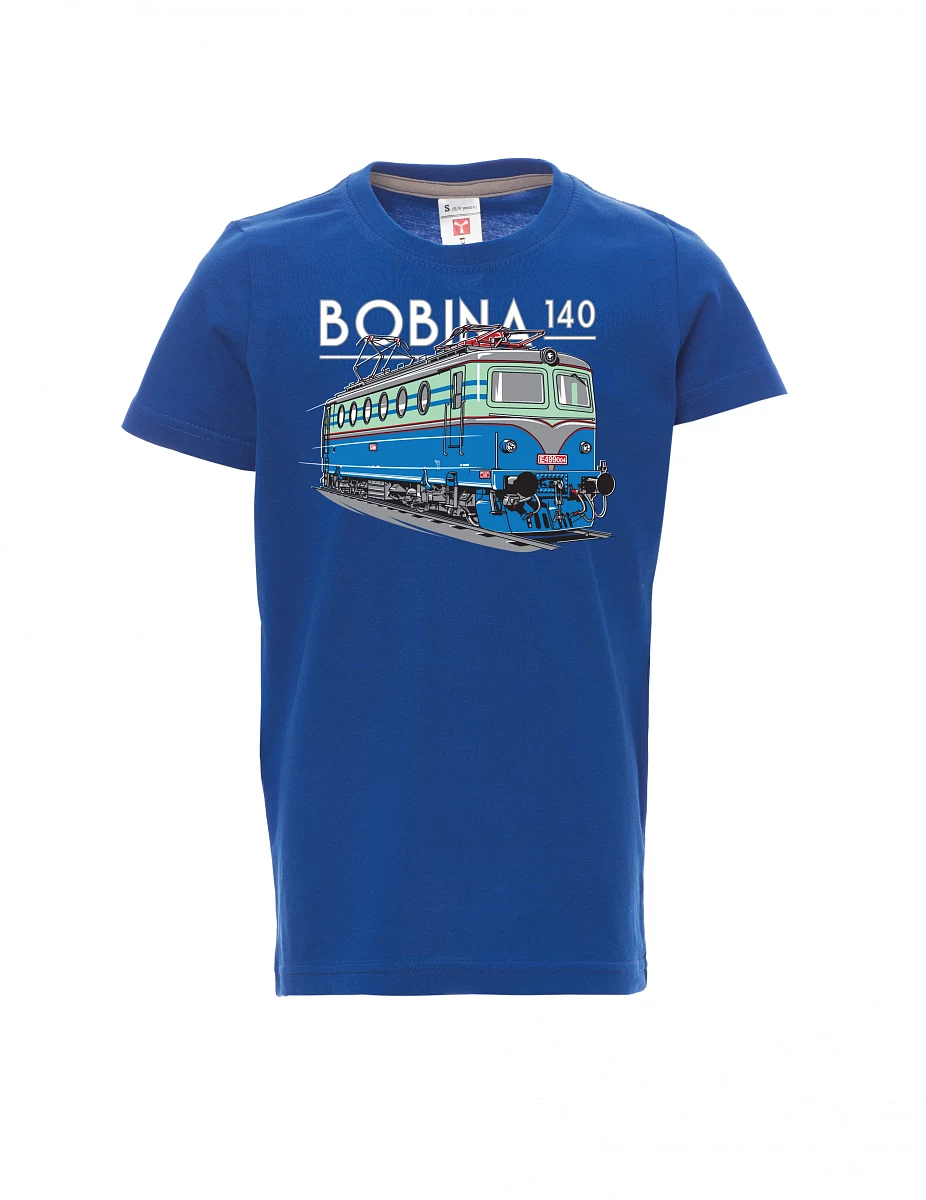 Blue children´s T-shirt Locomotive 140
