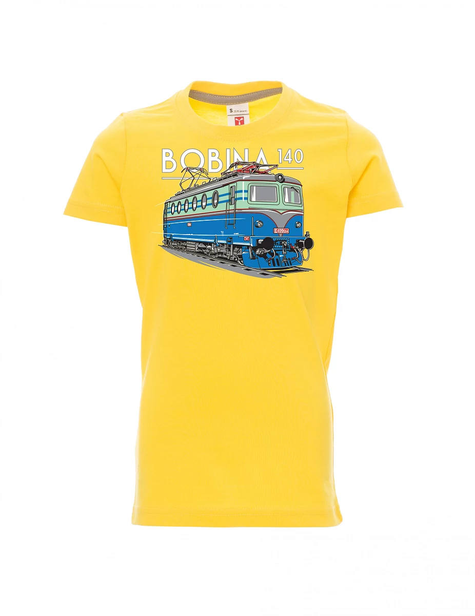 Yellow children´s T-shirt Locomotive 140