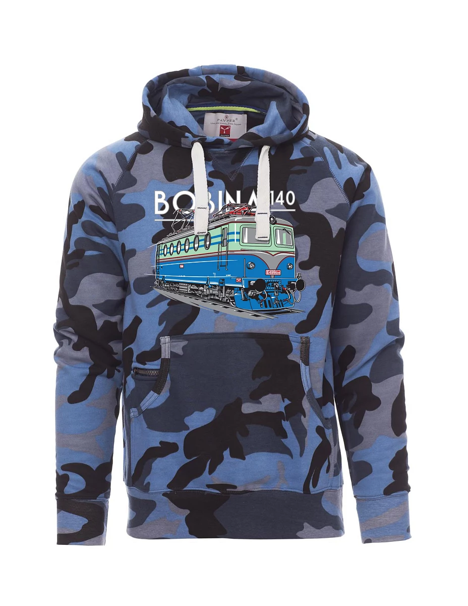 Camouflage blue men´s sweatshirt Locomotive 140