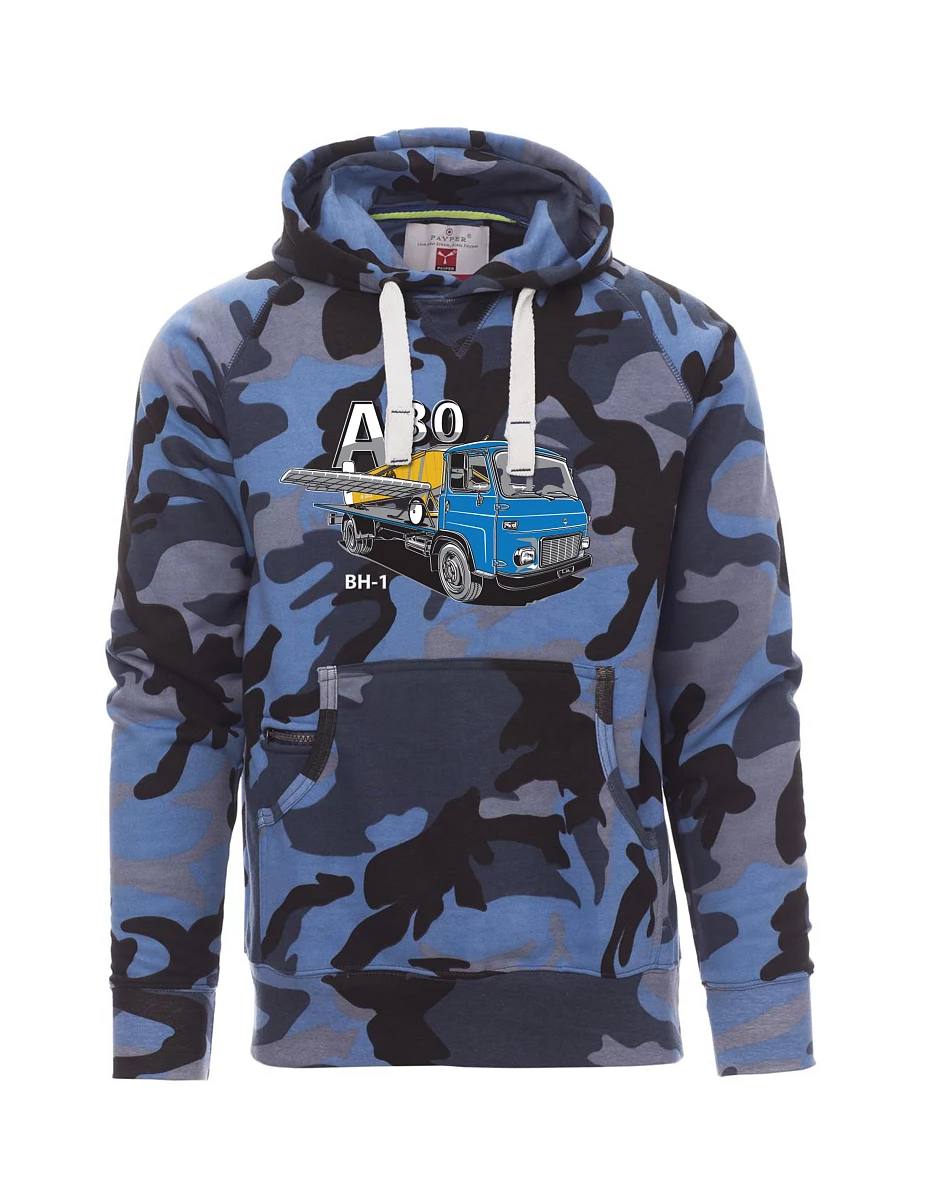Camouflage blue men´s sweatshirt Avia A30 a airplane BH - 1