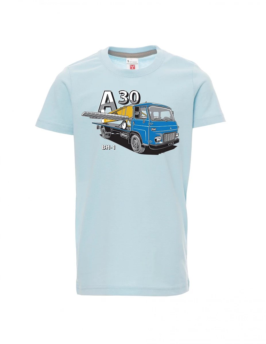 Pale blue children´s T-shirt Avia A30 a airplane BH - 1