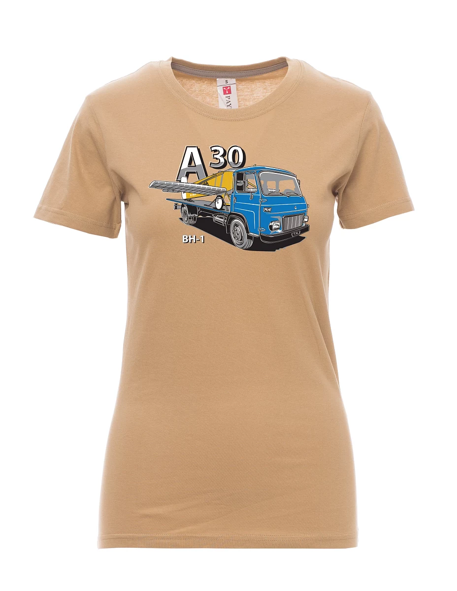 Brown women´s T-shirt Avia A30 and airplane BH - 1
