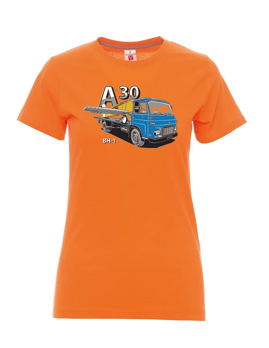 Orange women´s T-shirt Avia A30 and airplane BH - 1
