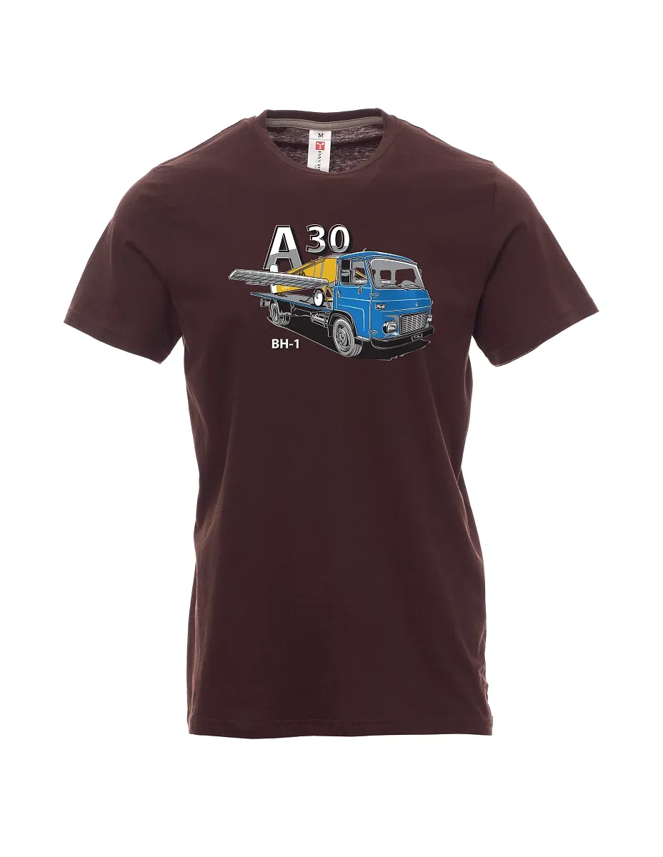 Dark brown men´s T-shirt Avia A30 and airplane BH - 1