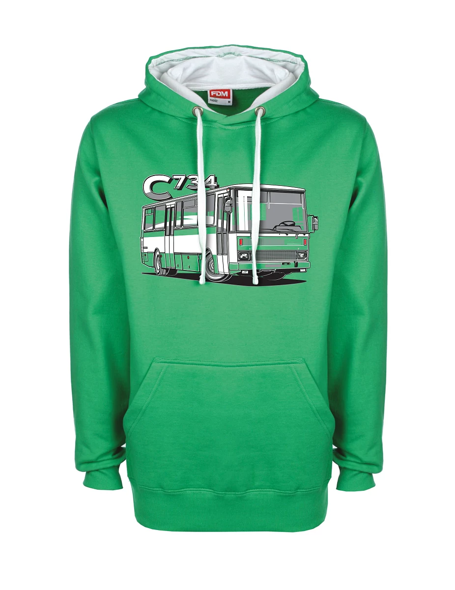 White-green sweatshirt bus C734