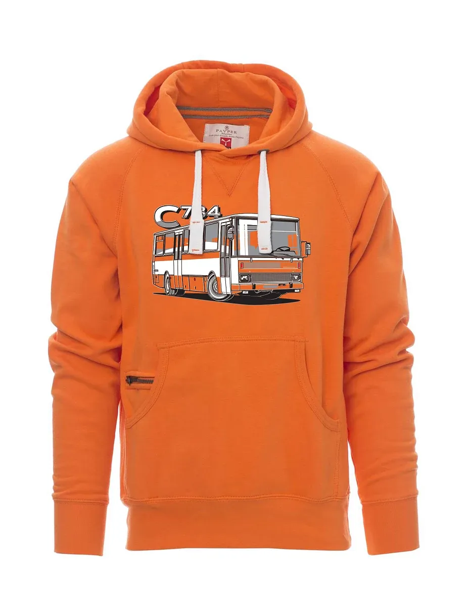 Orange men´s sweatshirt bus C734